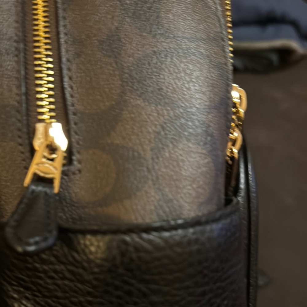 Coach Black and Brown Signature Backpack - Picture 11 of 13